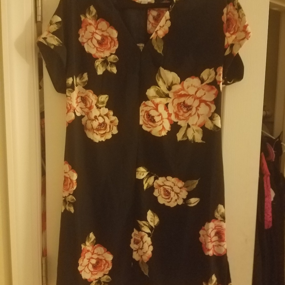Black floral dress